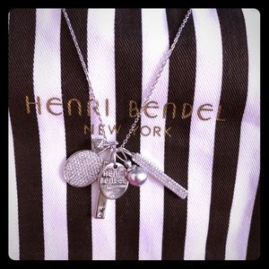 Henri Bendel Luxe Pavé Multi Charm Necklace NWOT